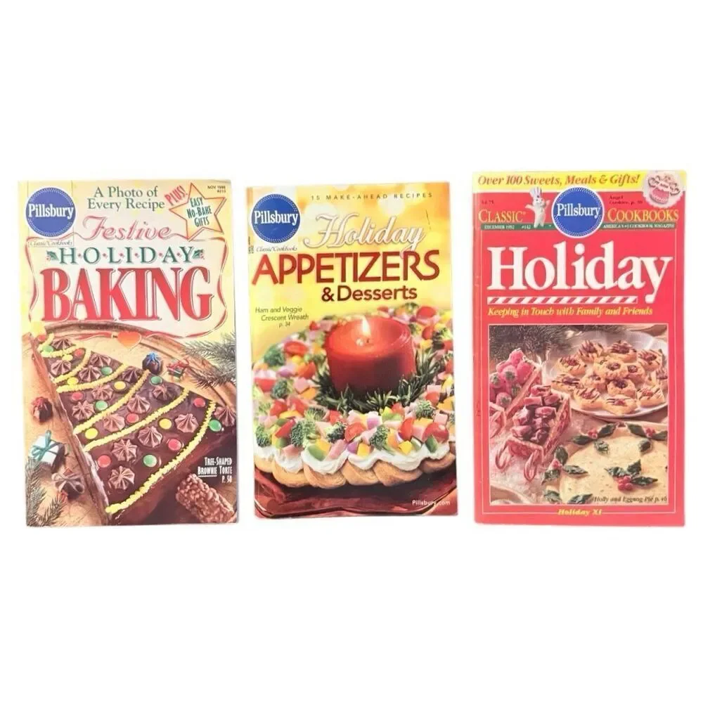 Pillsbury & Betty Crocker Holiday Cook Books Set of 5
